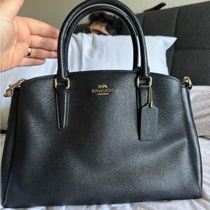 Coach Black Leather mini Christie Carryall